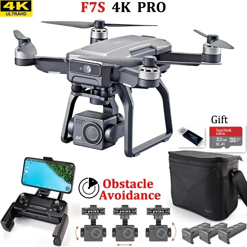 SJRC F7s 4K 프로 드론, 장애물 회피 드론,  - Drone Gimbal Brushless 리뷰 및 가격